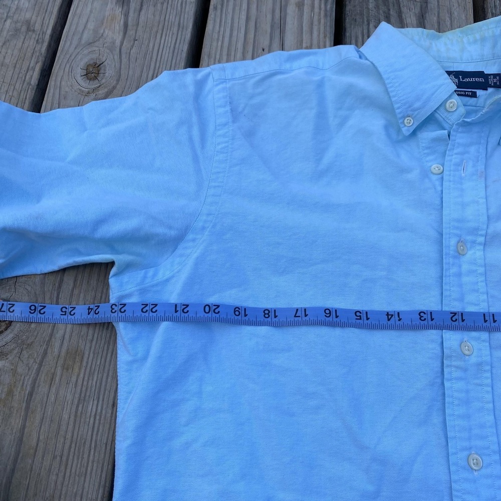 Ralph Lauren Shirt Mens Large Blue Classic Fit Oxford Button Down Casual - Picture 5 of 5